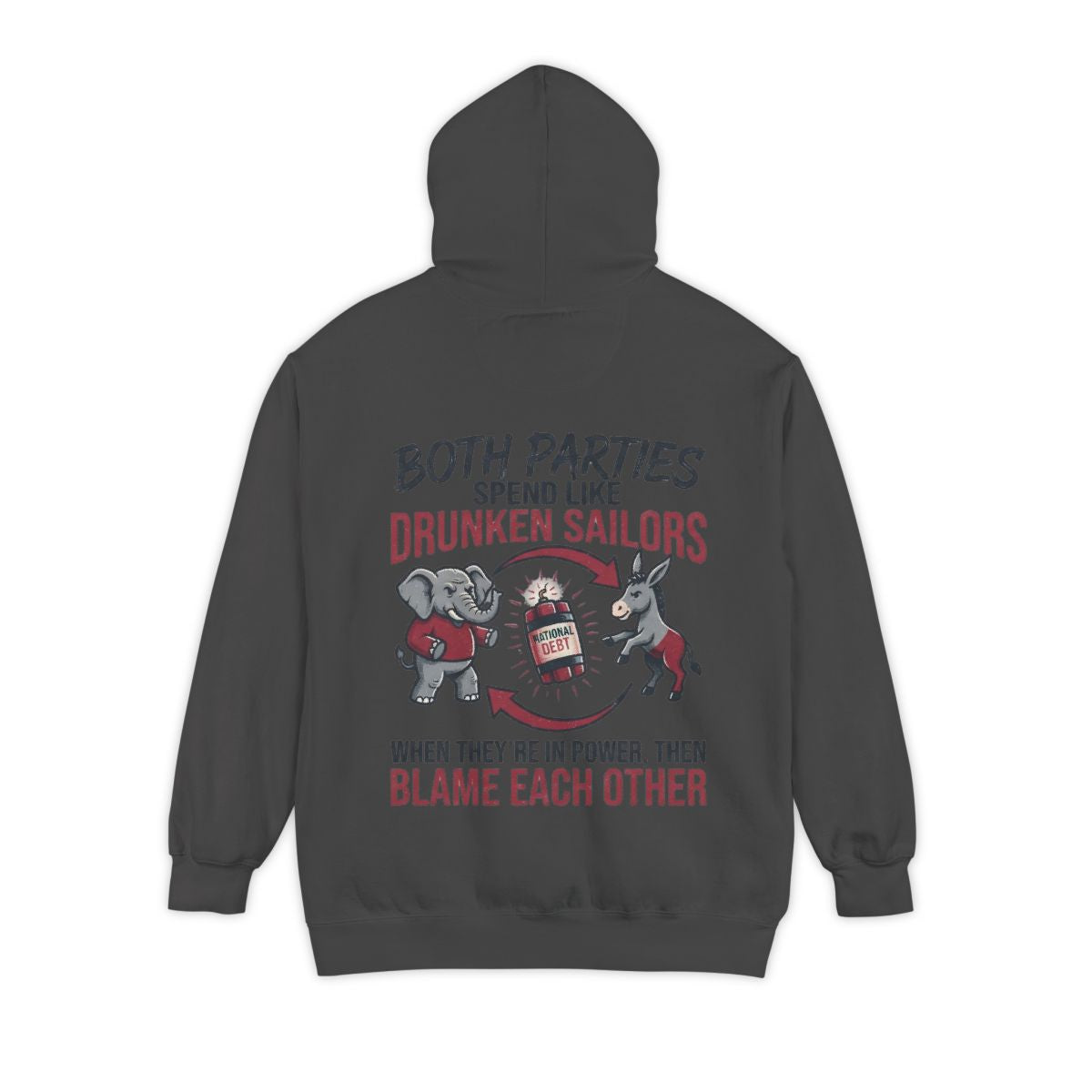 Color: Pepper | Protest Series - Audit The Spending Garment-Dyed Hoodie