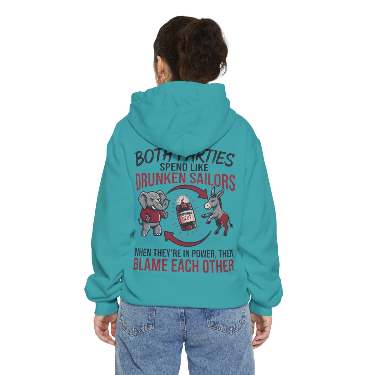 Color: Seafoam | Protest Series - Audit The Spending Garment-Dyed Hoodie