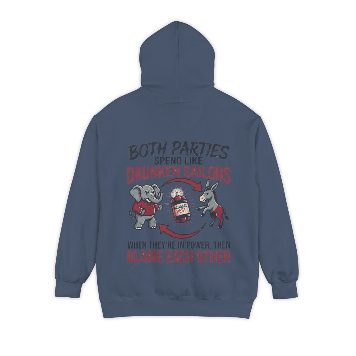 Color: Denim | Protest Series - Audit The Spending Garment-Dyed Hoodie