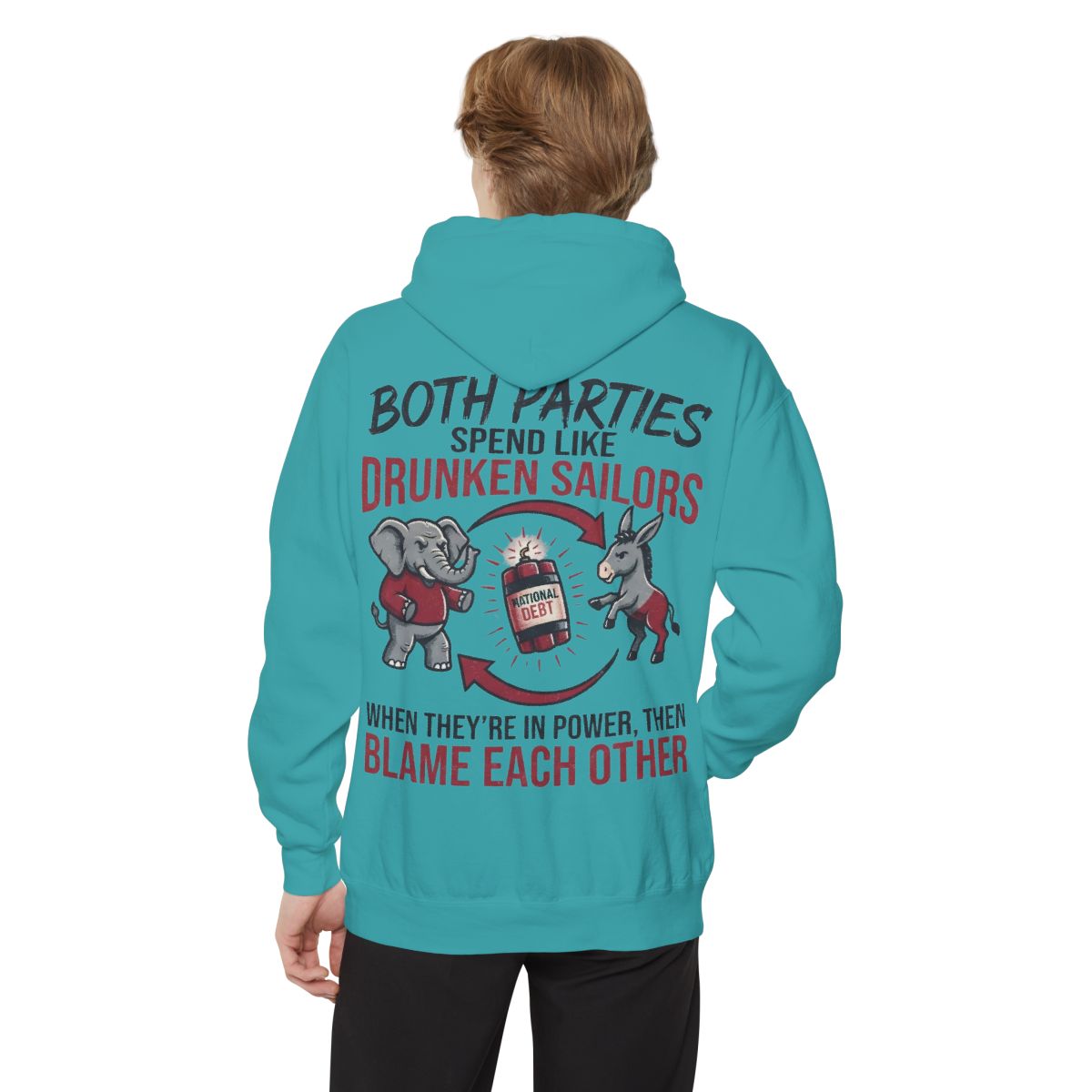 Color: Seafoam | Protest Series - Audit The Spending Garment-Dyed Hoodie