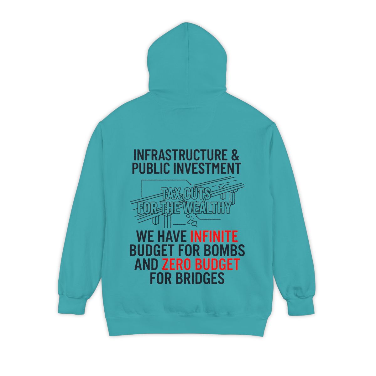 Color: Seafoam | Protest Series - Fix The Roads Garment-Dyed Hoodie
