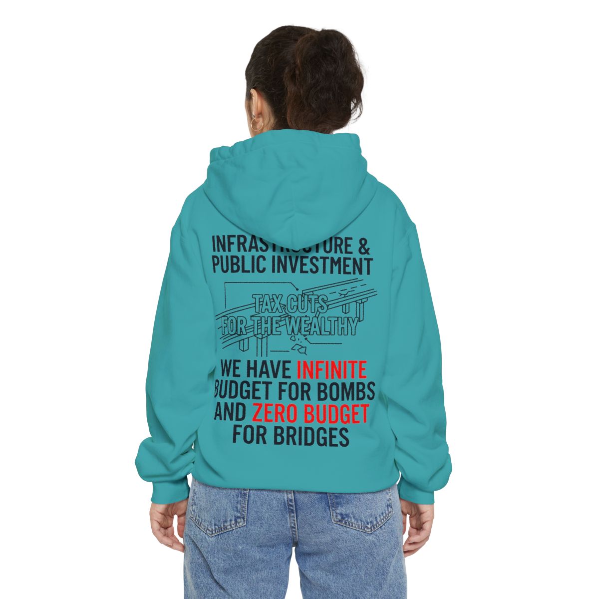 Color: Seafoam | Protest Series - Fix The Roads Garment-Dyed Hoodie