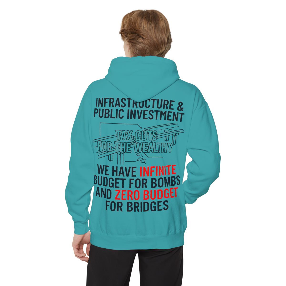 Color: Seafoam | Protest Series - Fix The Roads Garment-Dyed Hoodie