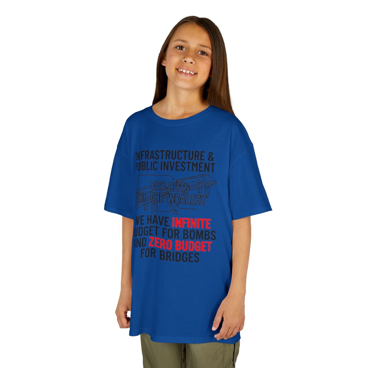 Color: Royal | Protest Series - Fix The Roads Kids Tee