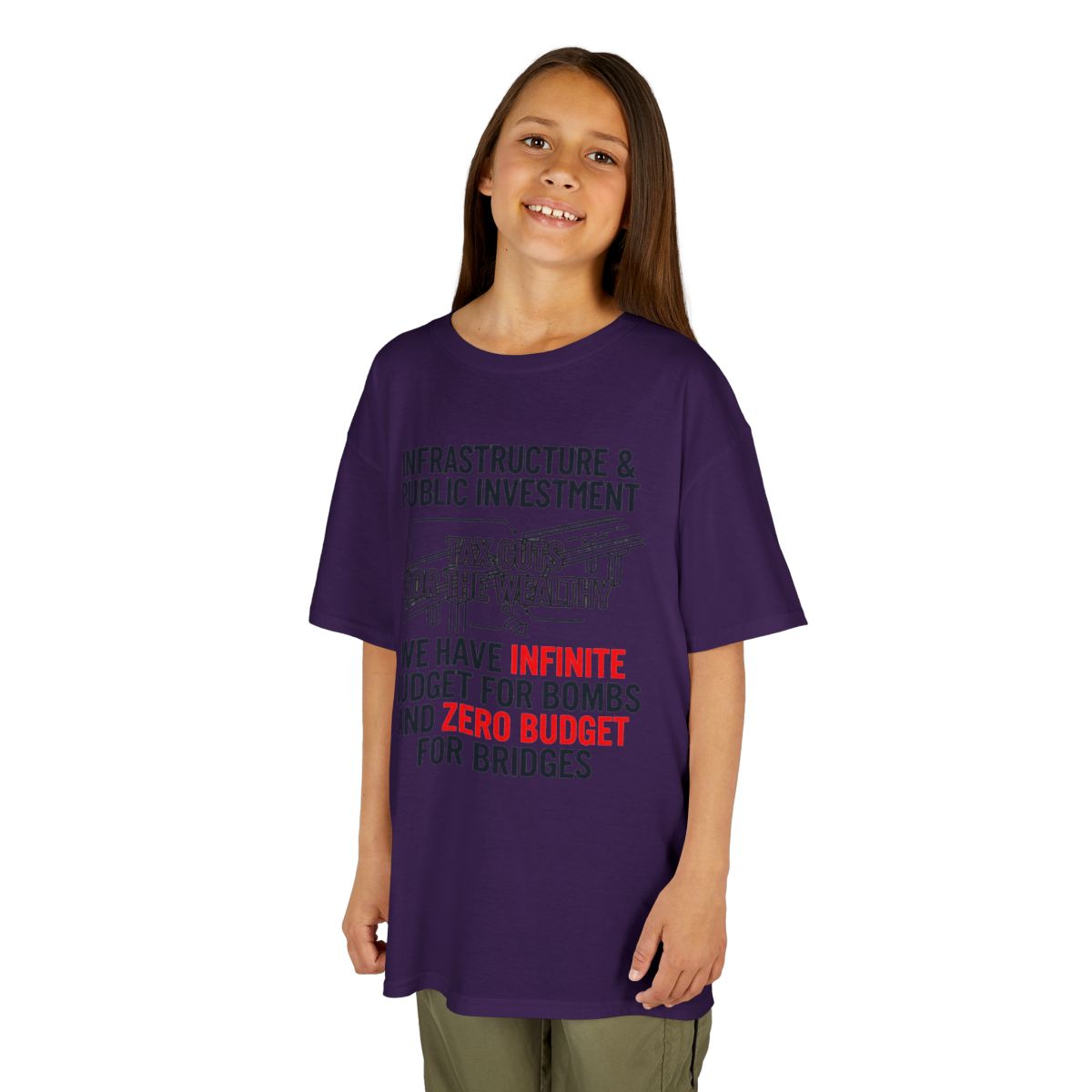 Color: Purple | Protest Series - Fix The Roads Kids Tee