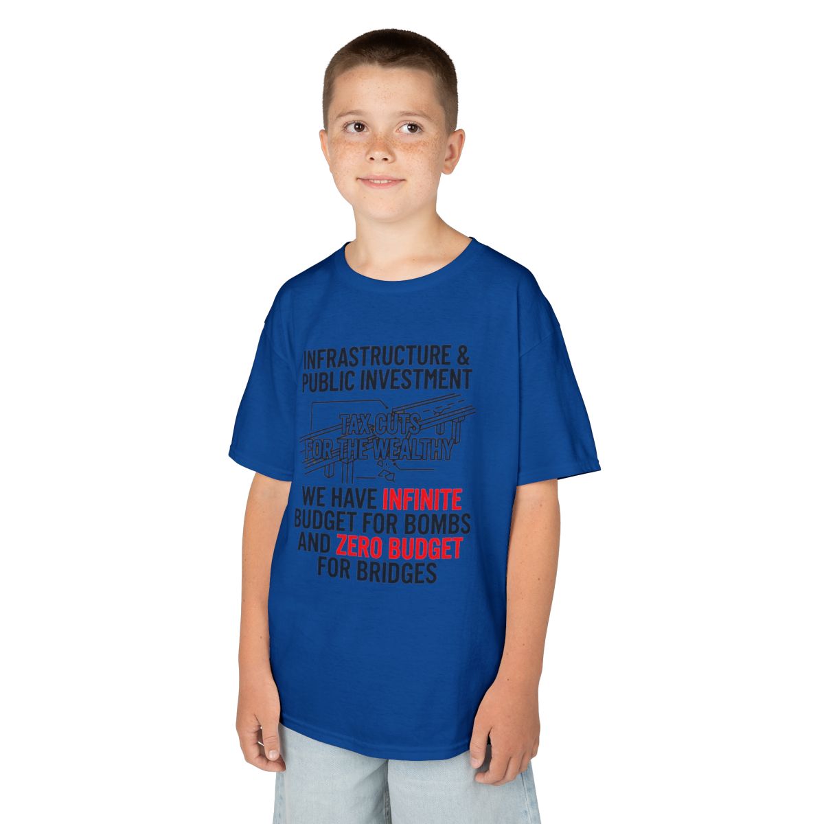 Color: Royal | Protest Series - Fix The Roads Kids Tee