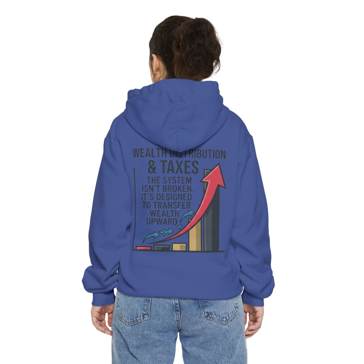 Color: Flo Blue | Protest Series - Follow The Money Garment-Dyed Hoodie