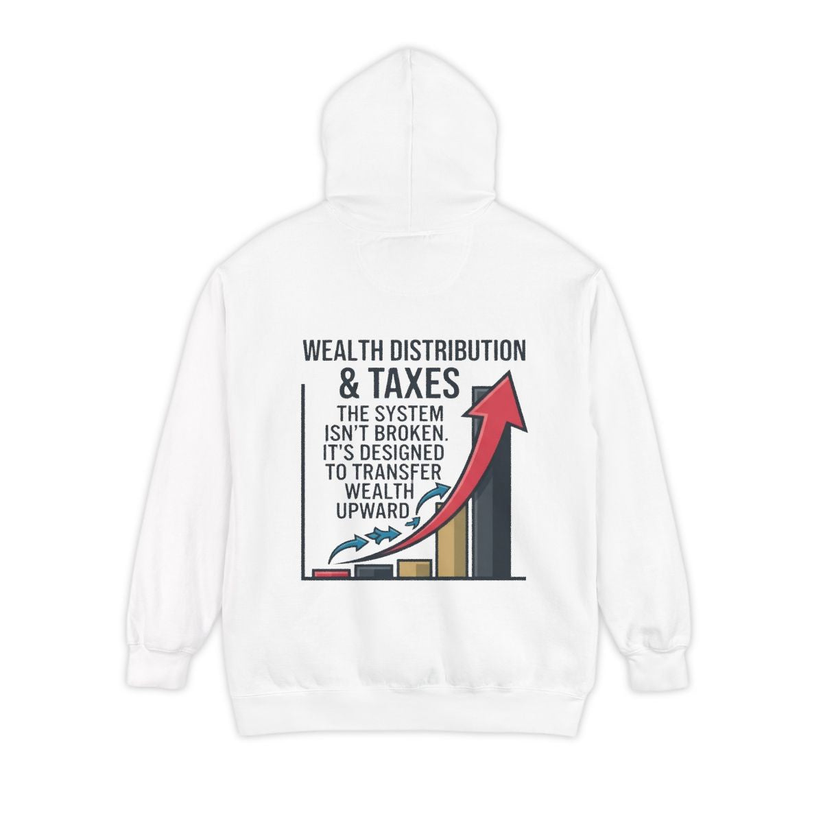 Color: White | Protest Series - Follow The Money Garment-Dyed Hoodie