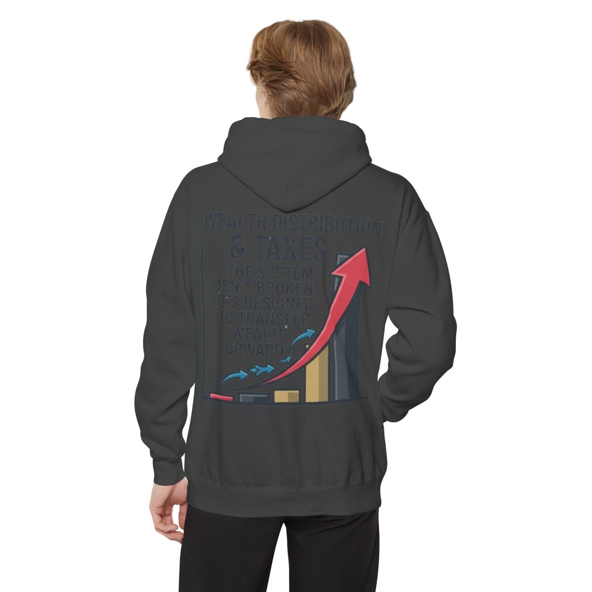Color: Pepper | Protest Series - Follow The Money Garment-Dyed Hoodie