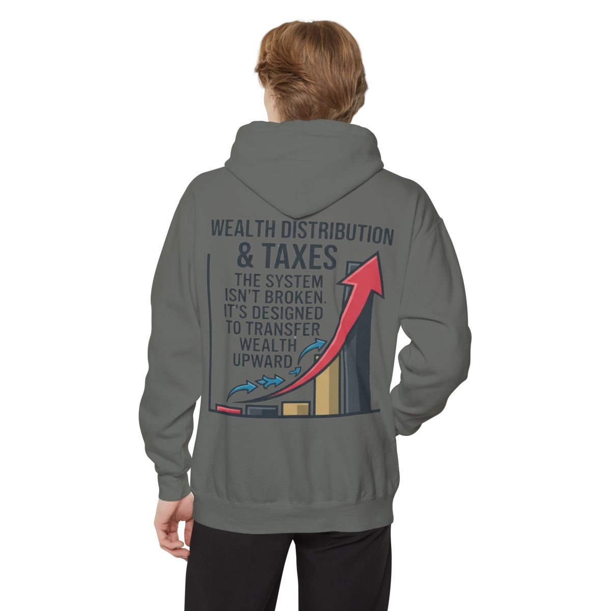 Color: Grey | Protest Series - Follow The Money Garment-Dyed Hoodie
