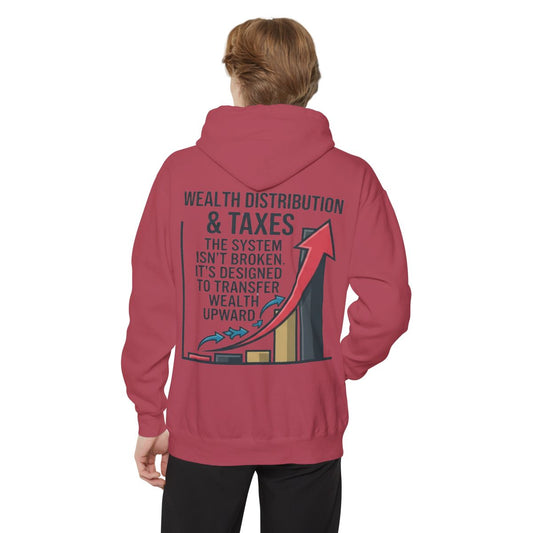 Color: Crimson | Protest Series - Follow The Money Garment-Dyed Hoodie