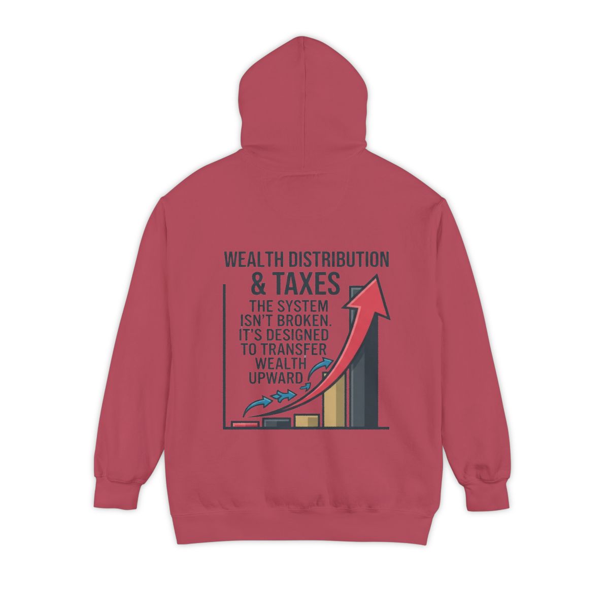 Color: Crimson | Protest Series - Follow The Money Garment-Dyed Hoodie