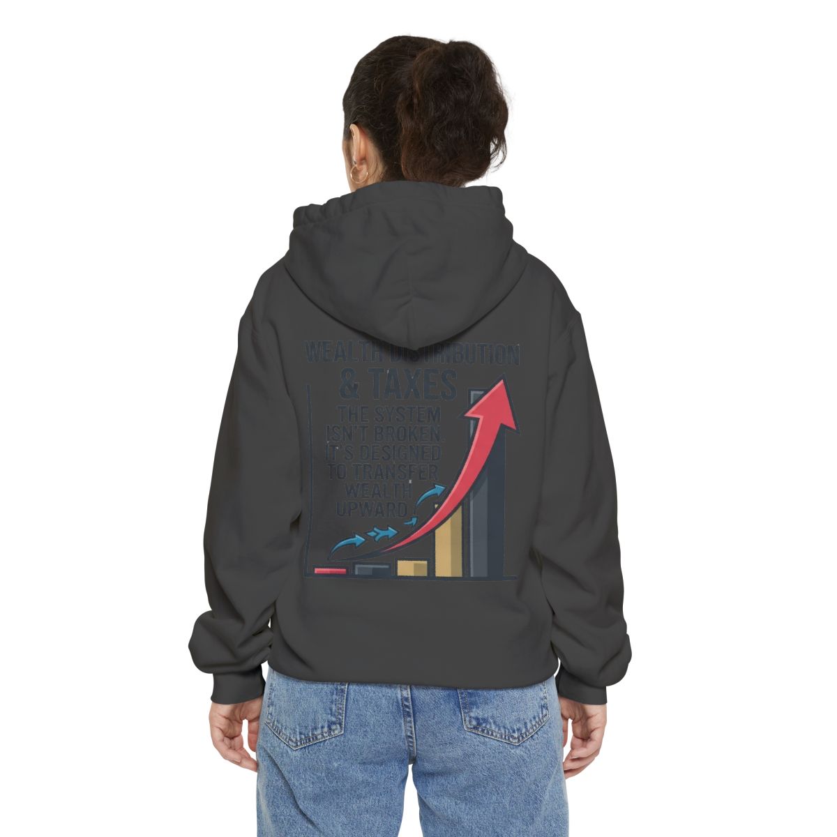 Color: Pepper | Protest Series - Follow The Money Garment-Dyed Hoodie