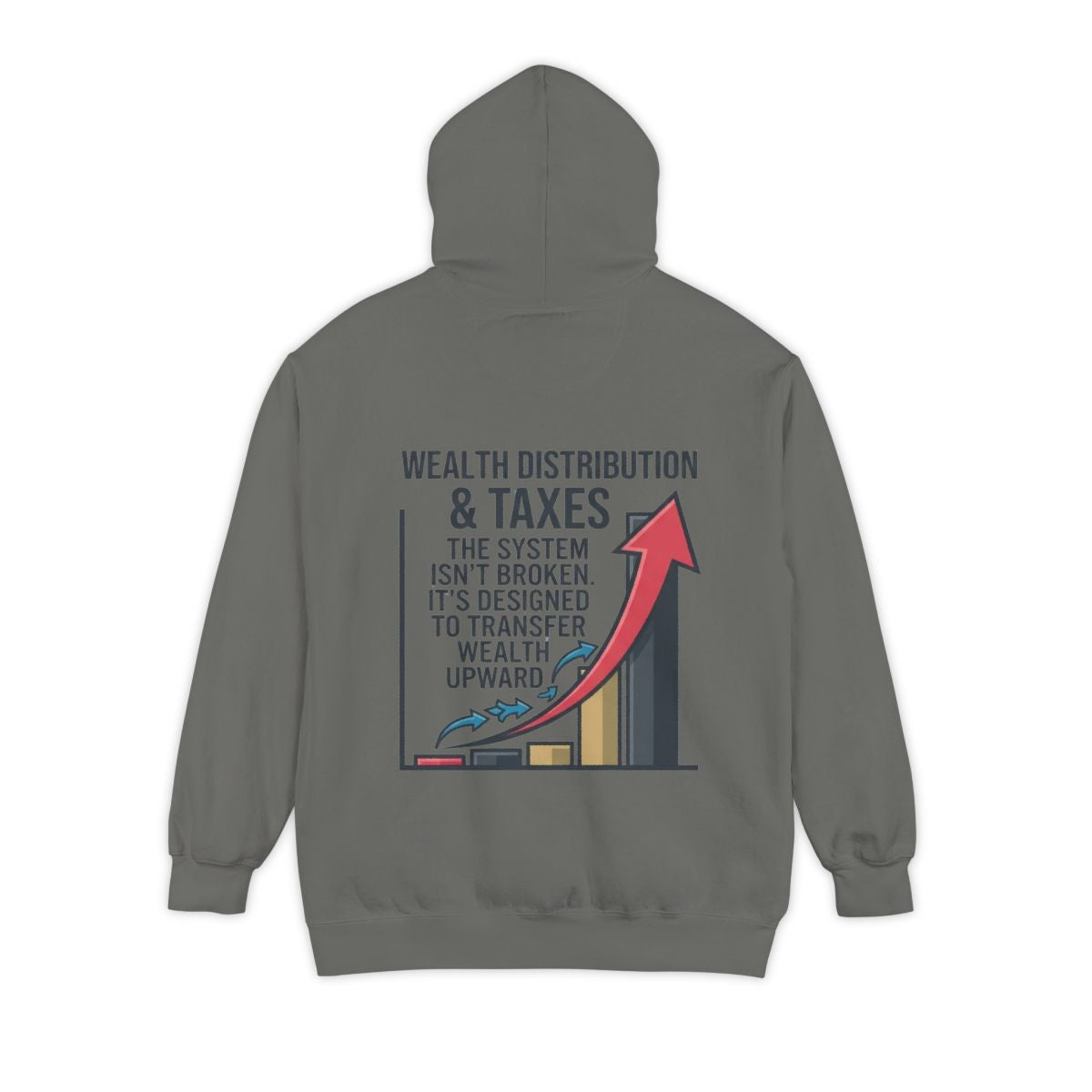 Color: Grey | Protest Series - Follow The Money Garment-Dyed Hoodie