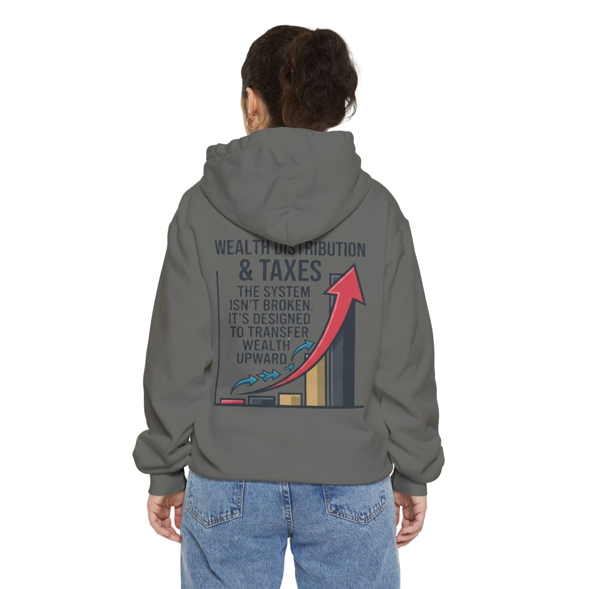 Color: Grey | Protest Series - Follow The Money Garment-Dyed Hoodie