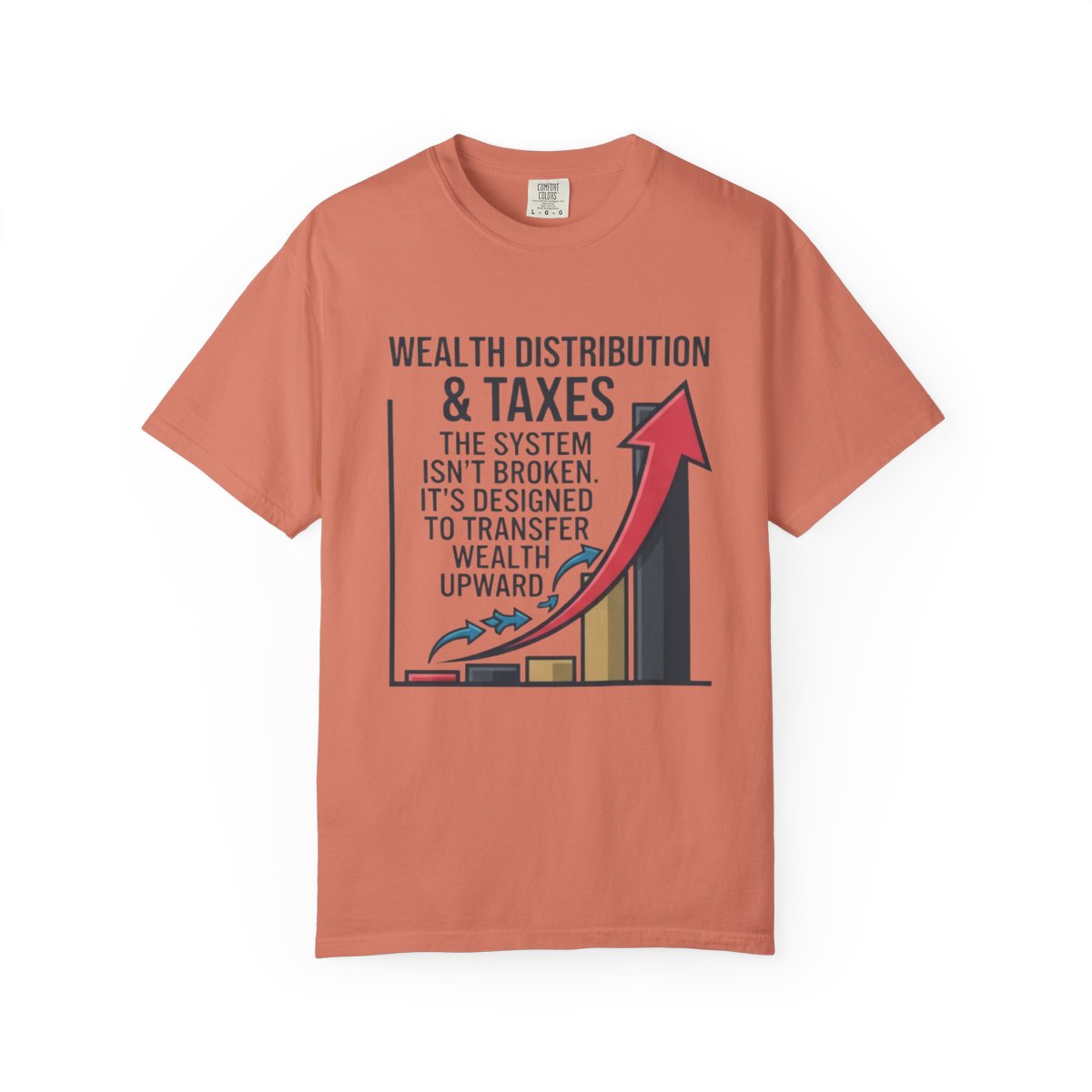 Color: Terracotta | Protest Series - Follow The Money Unisex Garment-Dyed Tee