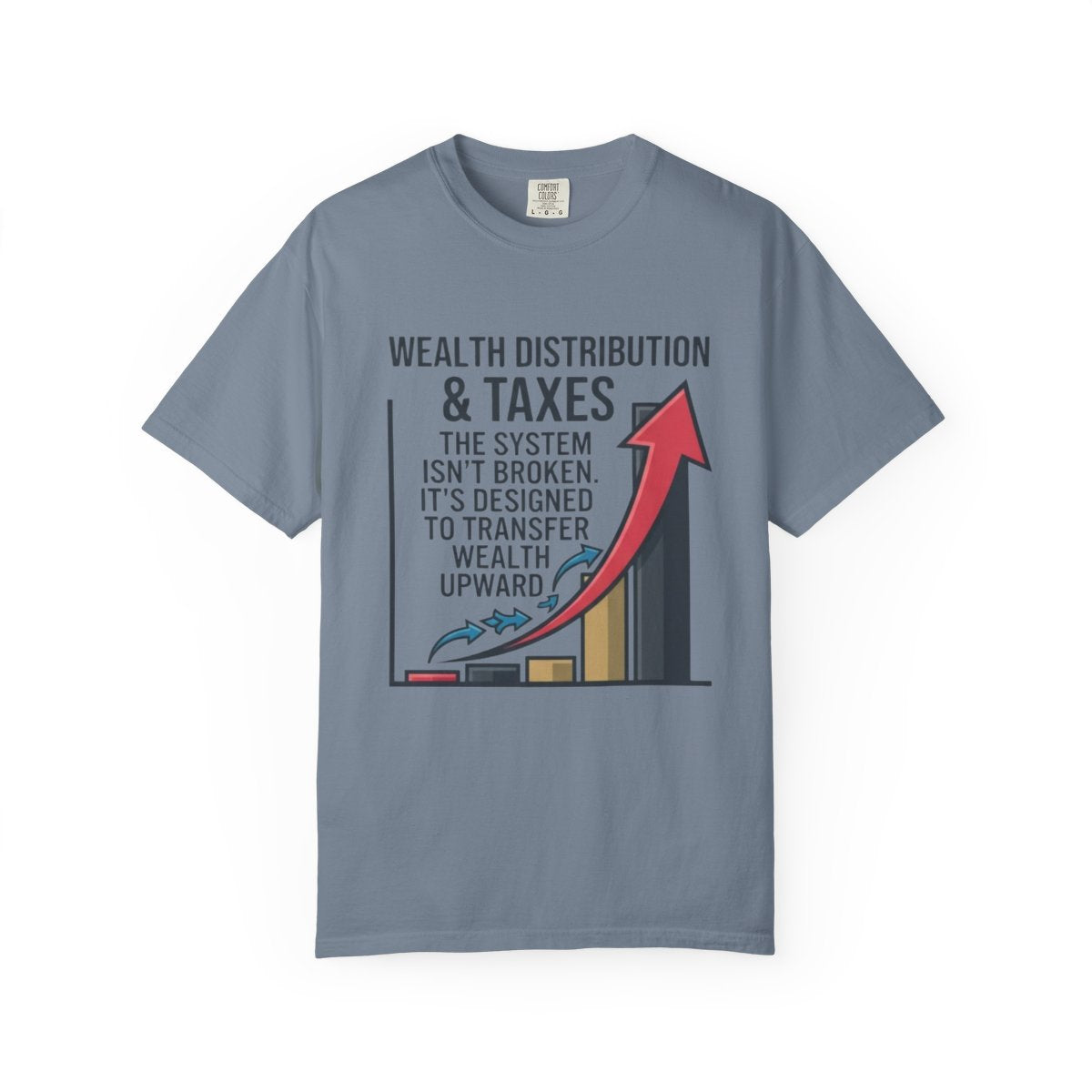 Color: Blue Jean | Protest Series - Follow The Money Unisex Garment-Dyed Tee