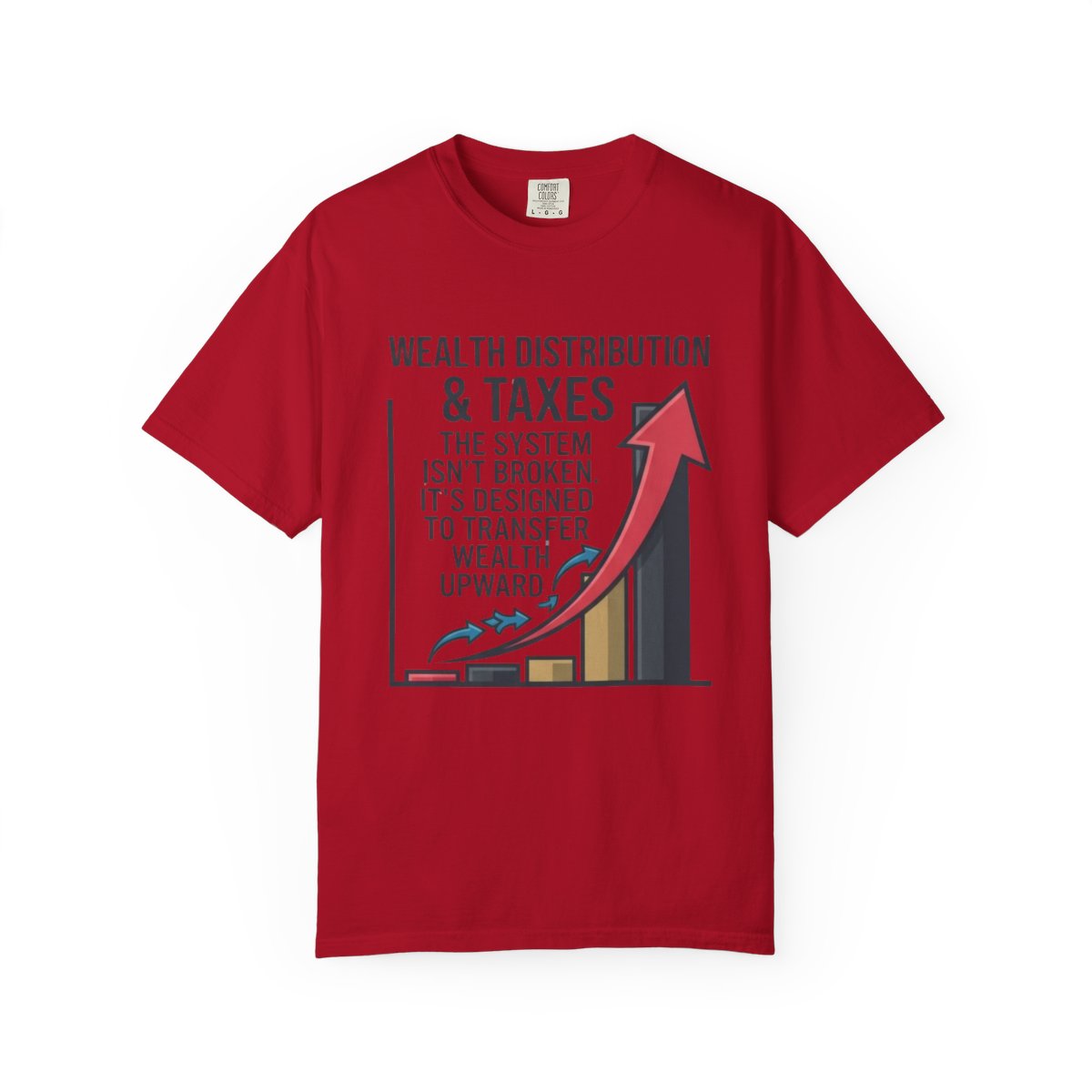 Color: Red | Protest Series - Follow The Money Unisex Garment-Dyed Tee
