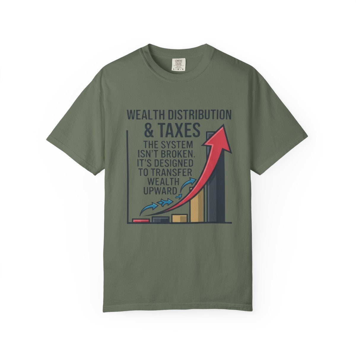 Color: Moss | Protest Series - Follow The Money Unisex Garment-Dyed Tee