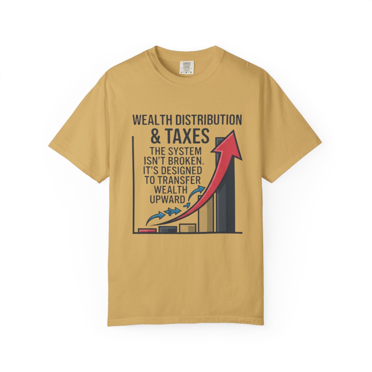Color: Mustard | Protest Series - Follow The Money Unisex Garment-Dyed Tee