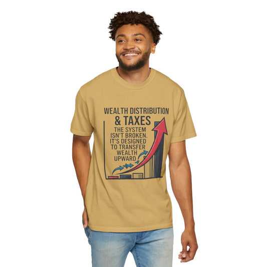 Color: Mustard | Protest Series - Follow The Money Unisex Garment-Dyed Tee
