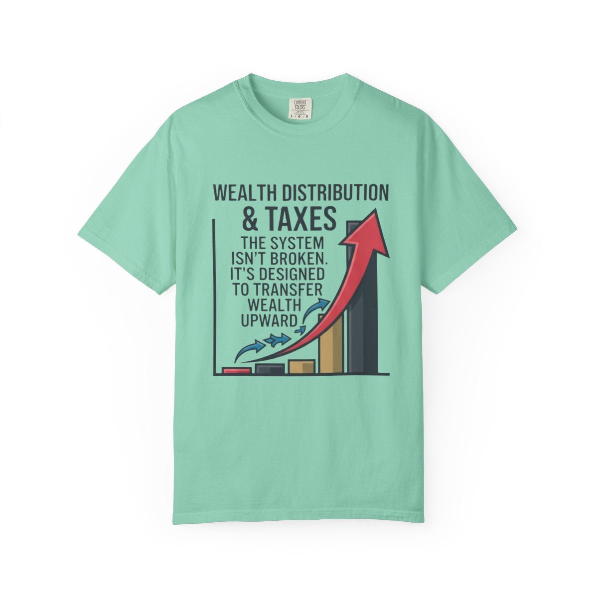Color: Island Reef | Protest Series - Follow The Money Unisex Garment-Dyed Tee