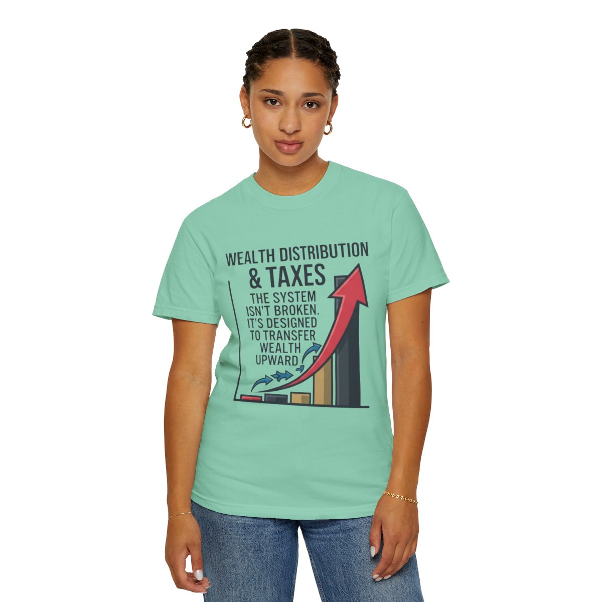Color: Island Reef | Protest Series - Follow The Money Unisex Garment-Dyed Tee