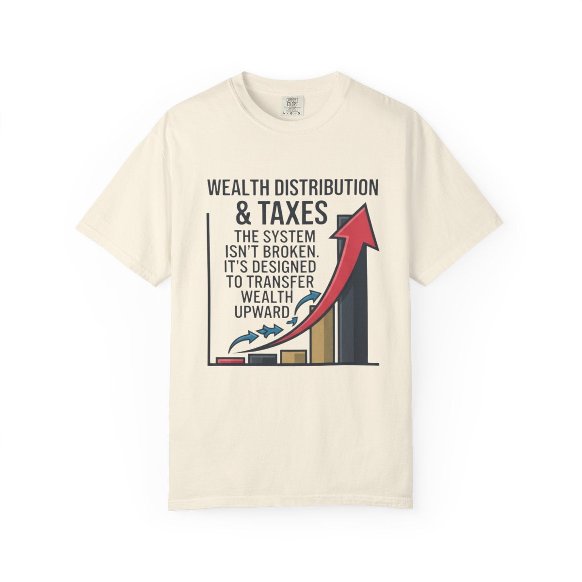 Color: Ivory | Protest Series - Follow The Money Unisex Garment-Dyed Tee