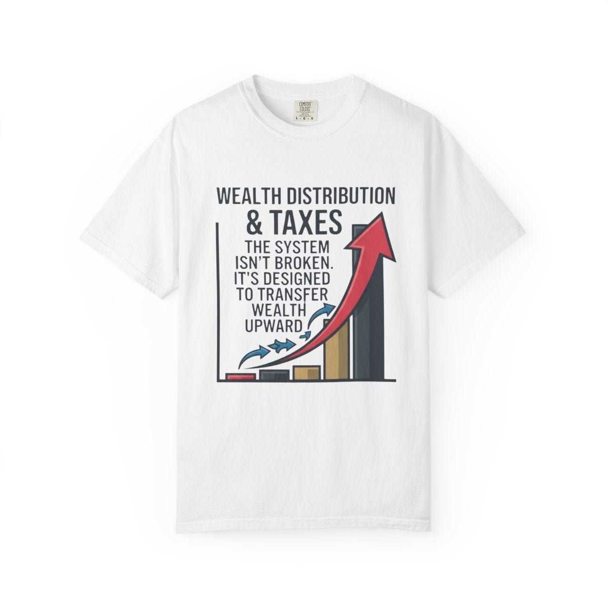 Color: White | Protest Series - Follow The Money Unisex Garment-Dyed Tee