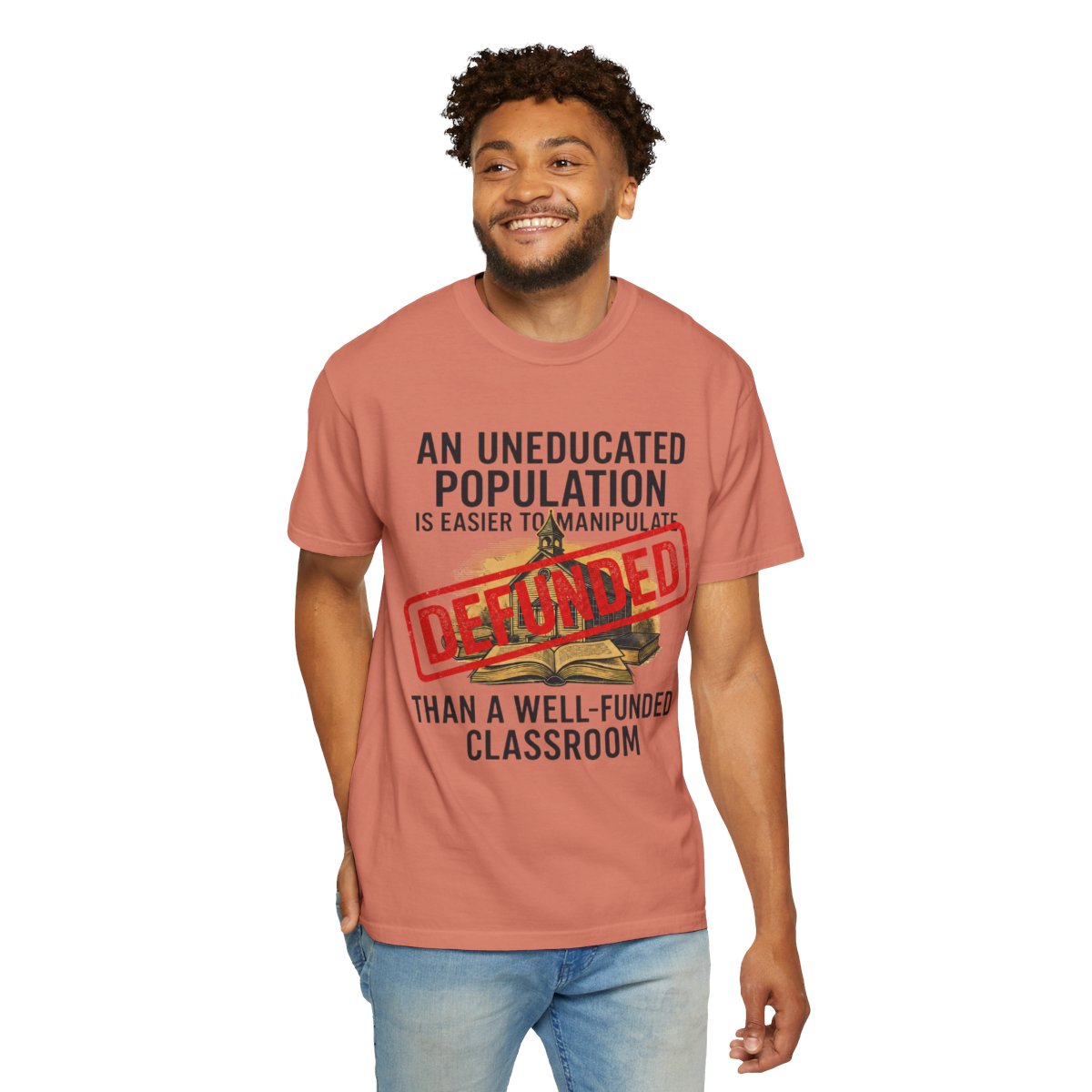 Color: Terracotta | Protest Series - Fund Public Schools Unisex Garment-Dyed Tee