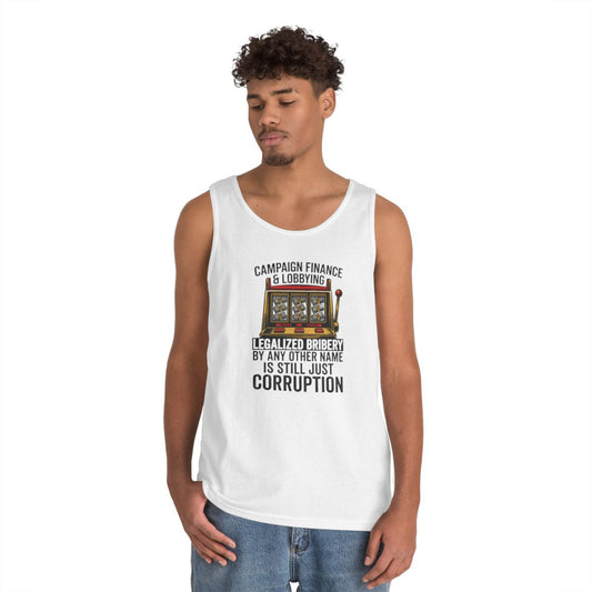 Color: White | Protest Series - Get Money Out Of Politics Tank Top