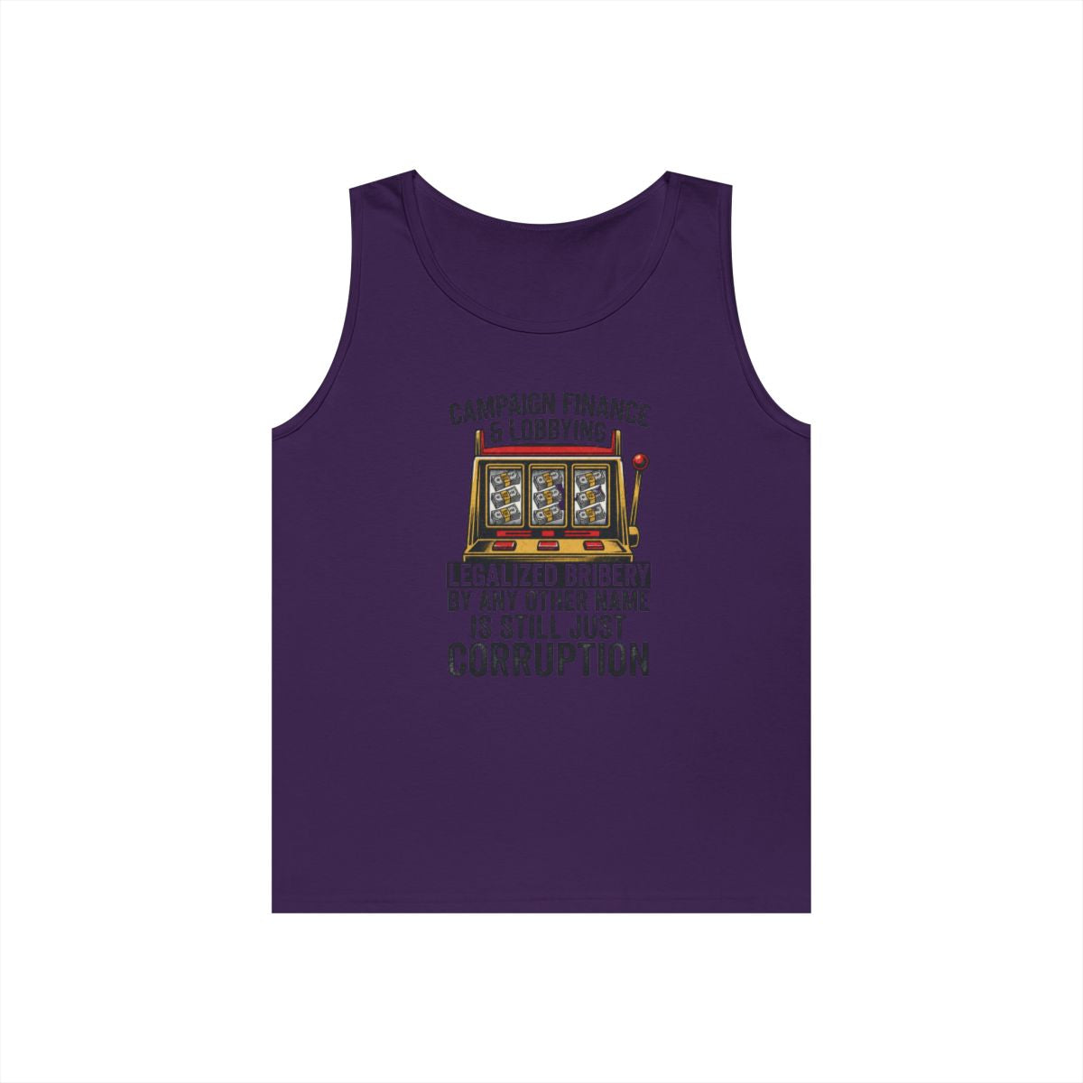 Color: Purple | Protest Series - Get Money Out Of Politics Tank Top