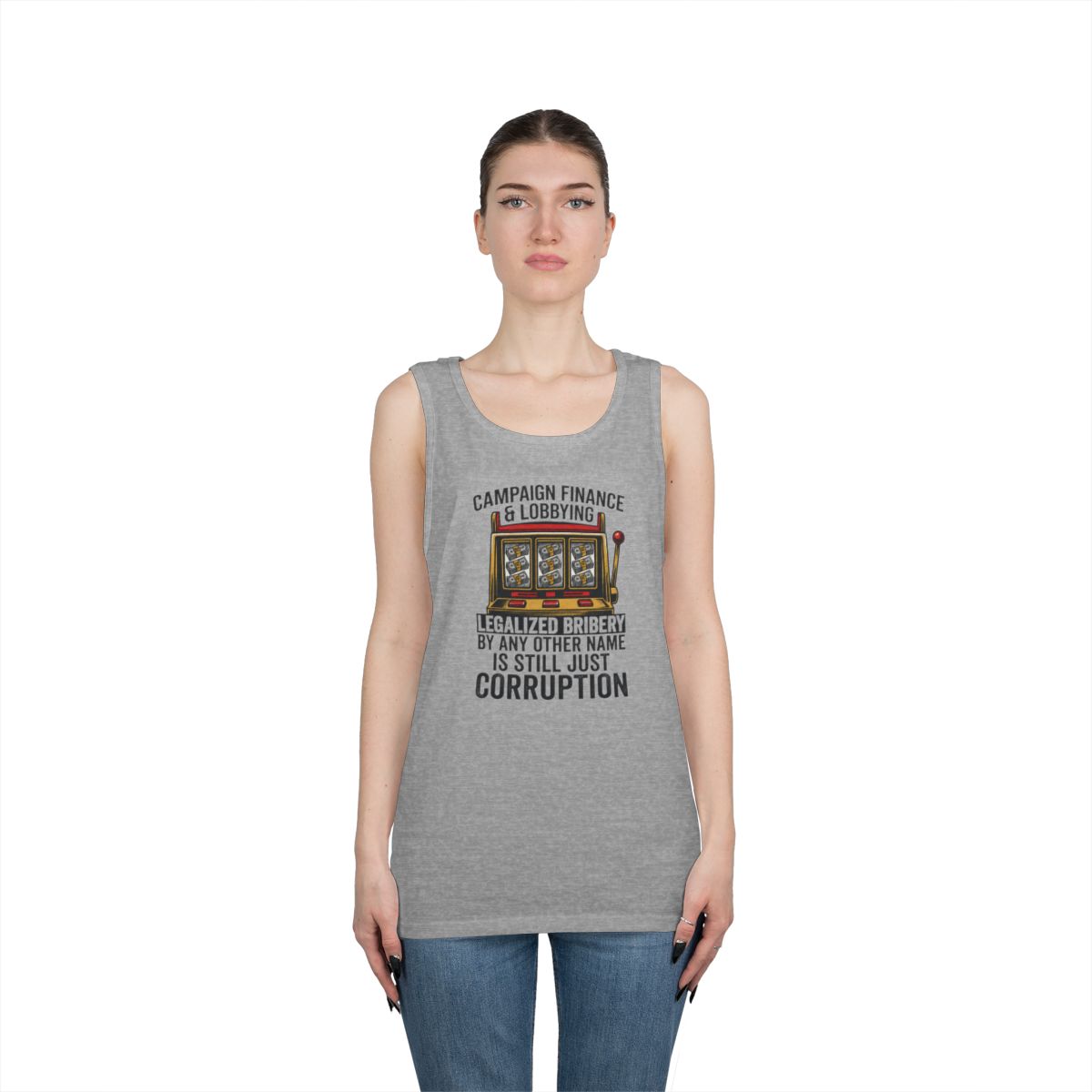 Color: Sport Grey | Protest Series - Get Money Out Of Politics Tank Top