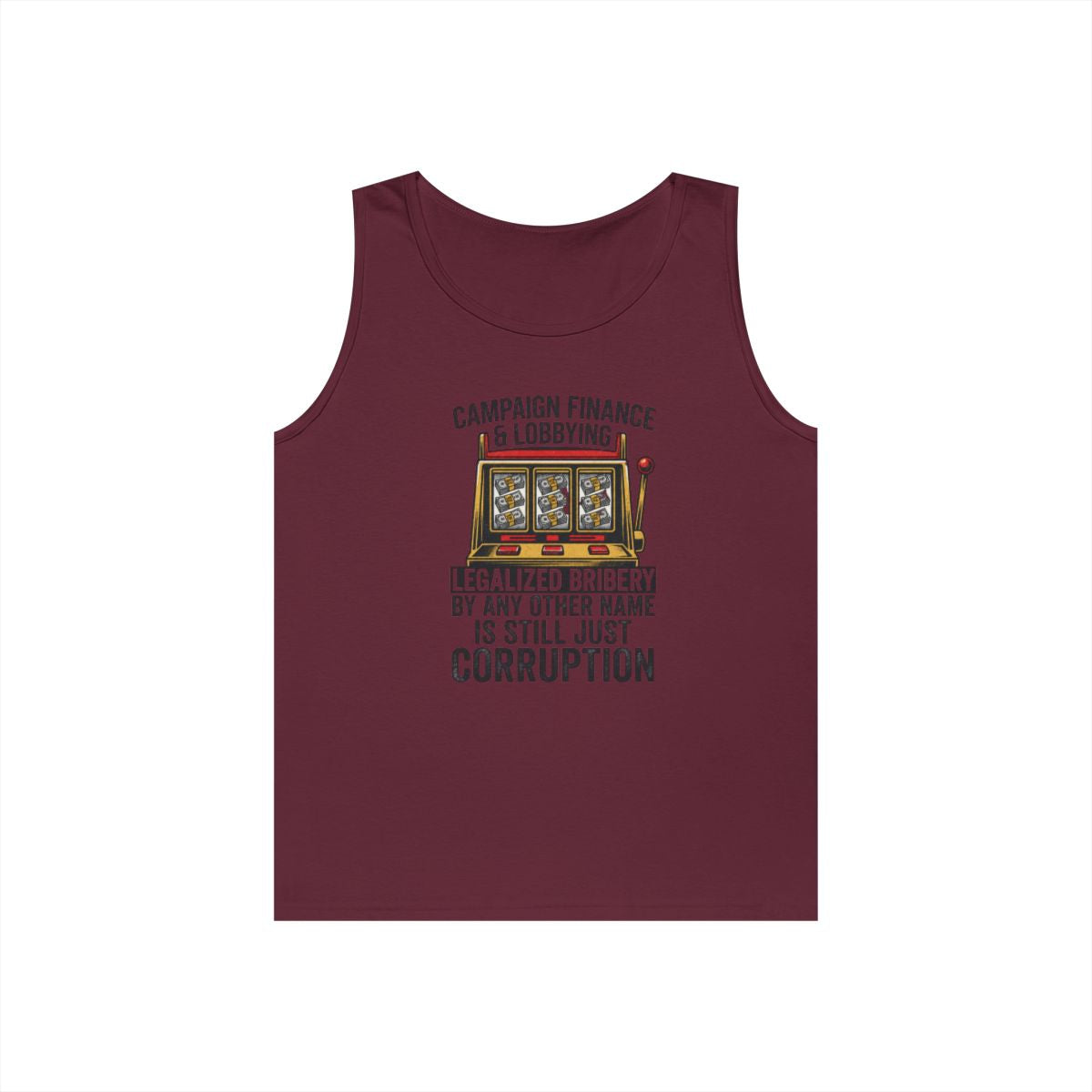 Color: Maroon | Protest Series - Get Money Out Of Politics Tank Top