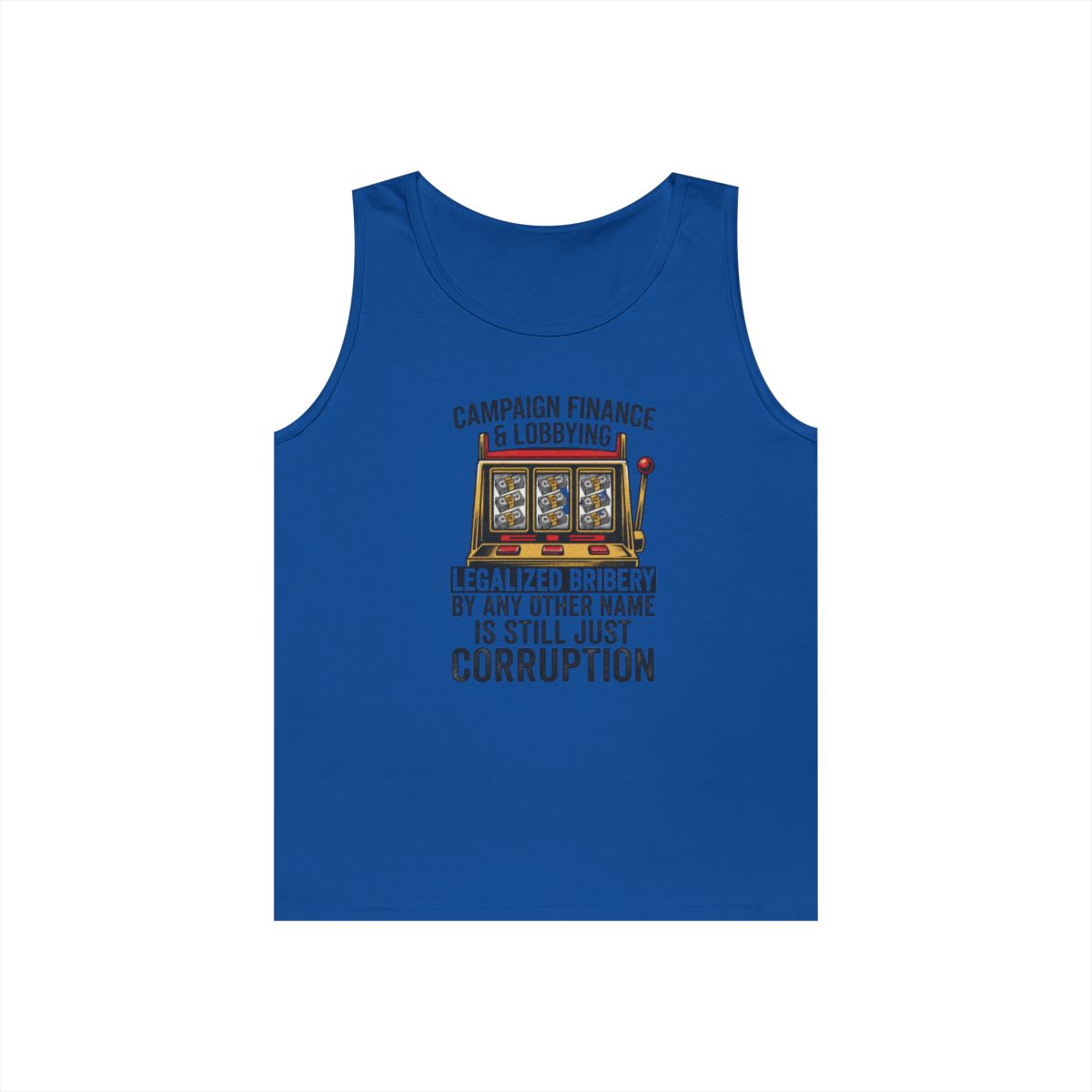 Color: Royal | Protest Series - Get Money Out Of Politics Tank Top