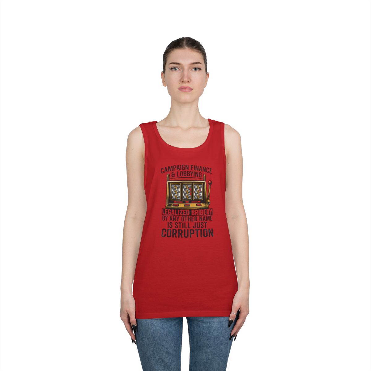Color: Red | Protest Series - Get Money Out Of Politics Tank Top