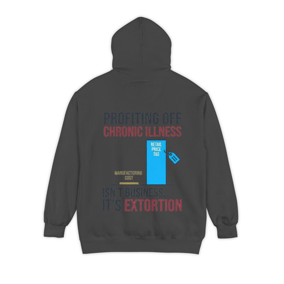 Color: Pepper | Protest Series - Healthcare Is A Right Garment-Dyed Hoodie