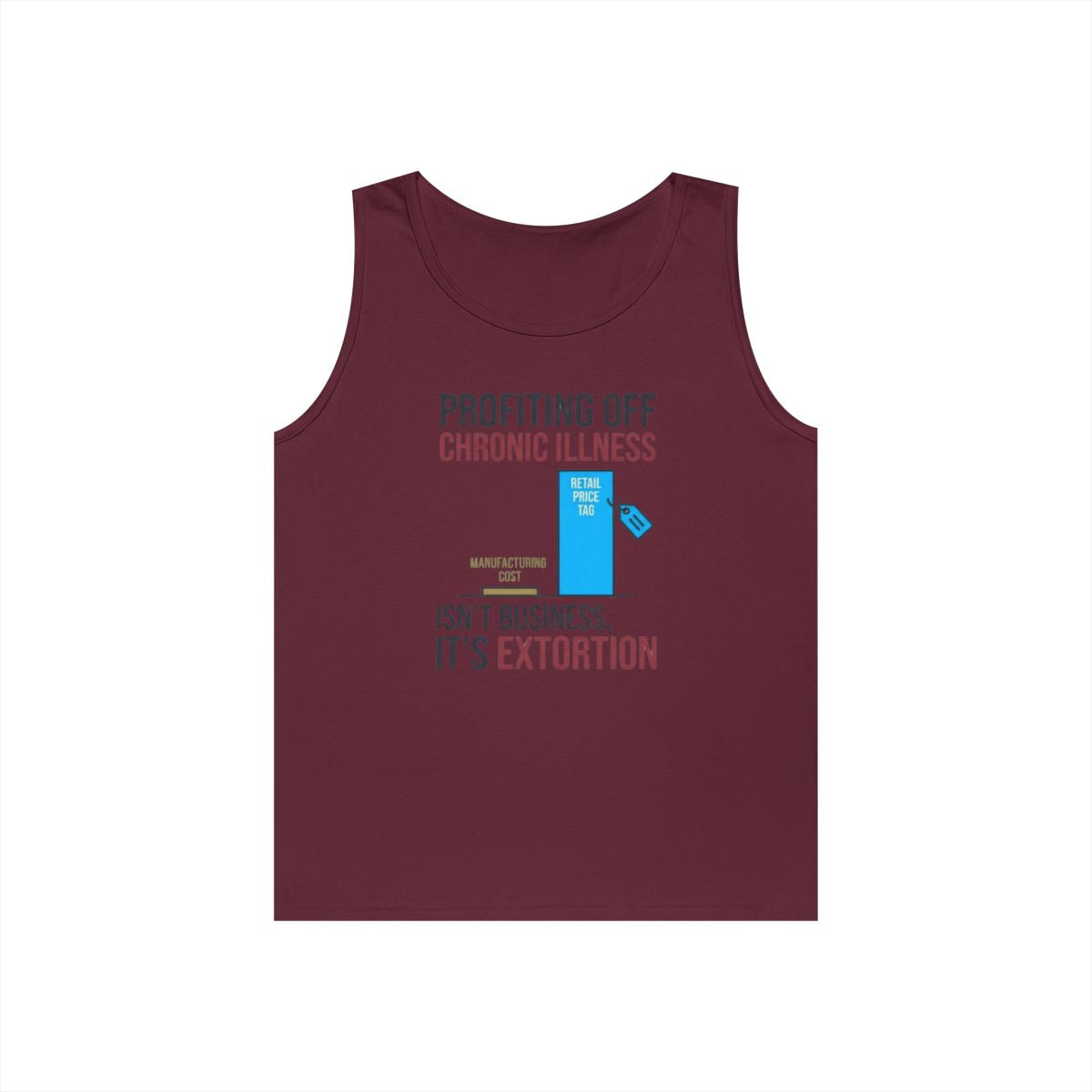 Color: Maroon | Protest Series - Healthcare Is A Right Tank Top