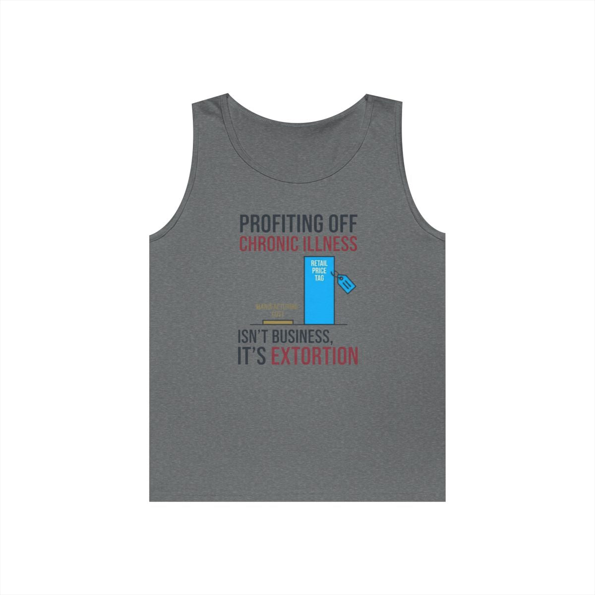 Color: Graphite Heather | Protest Series - Healthcare Is A Right Tank Top