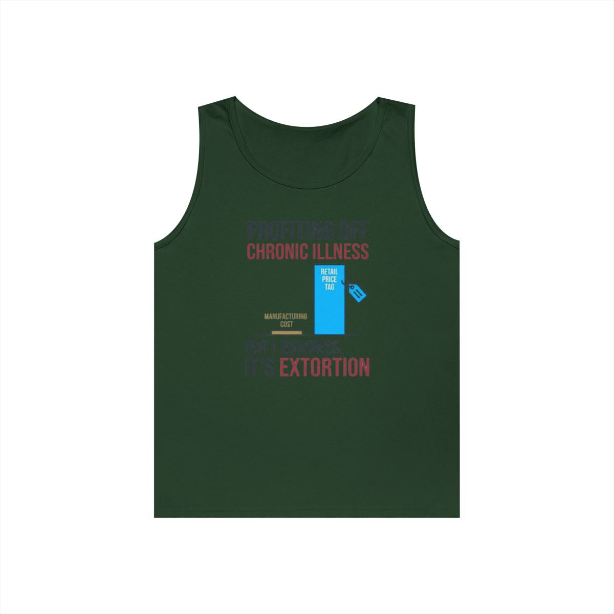 Color: Forest Green | Protest Series - Healthcare Is A Right Tank Top