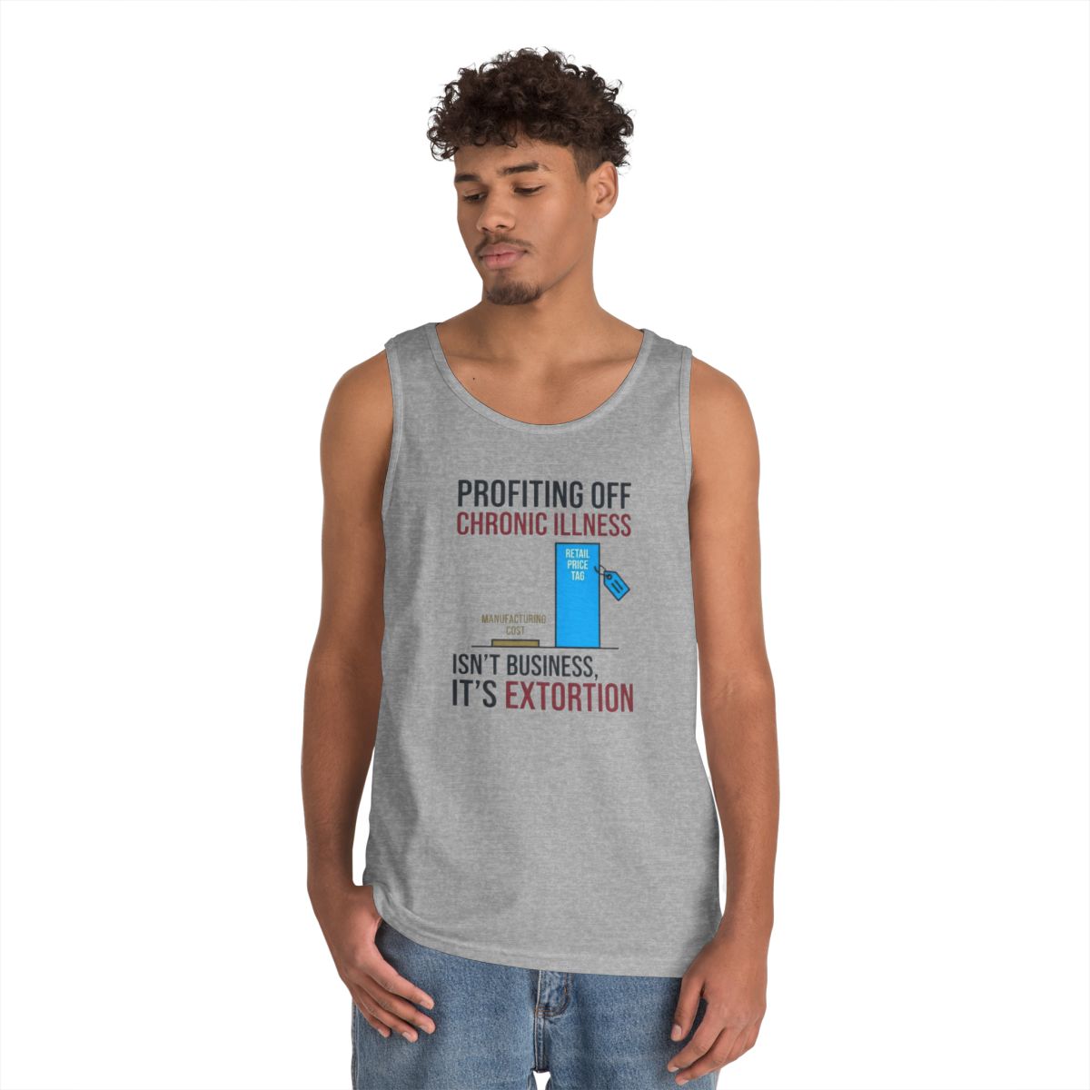 Color: Sport Grey | Protest Series - Healthcare Is A Right Tank Top