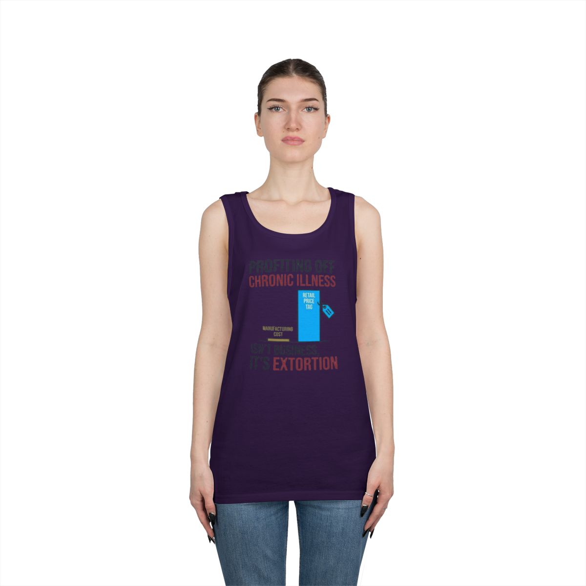Color: Purple | Protest Series - Healthcare Is A Right Tank Top