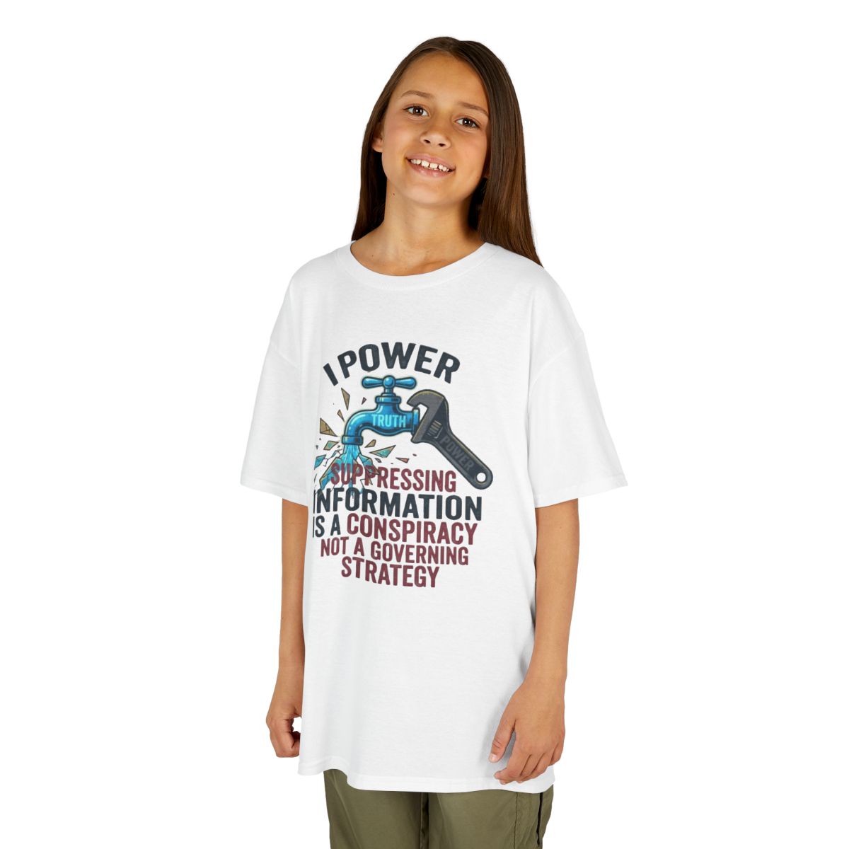 Color: White | Protest Series - Let It Flow Kids Tee