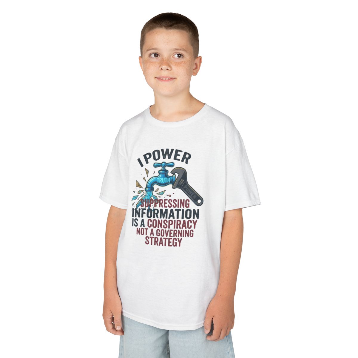 Color: White | Protest Series - Let It Flow Kids Tee