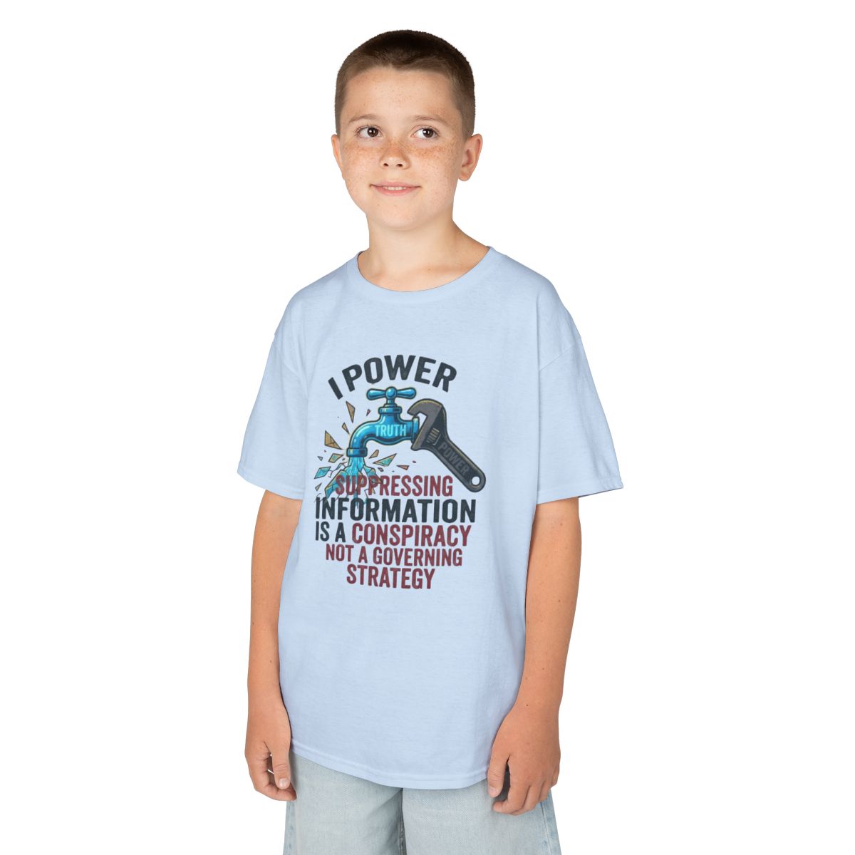 Color: Light Blue | Protest Series - Let It Flow Kids Tee