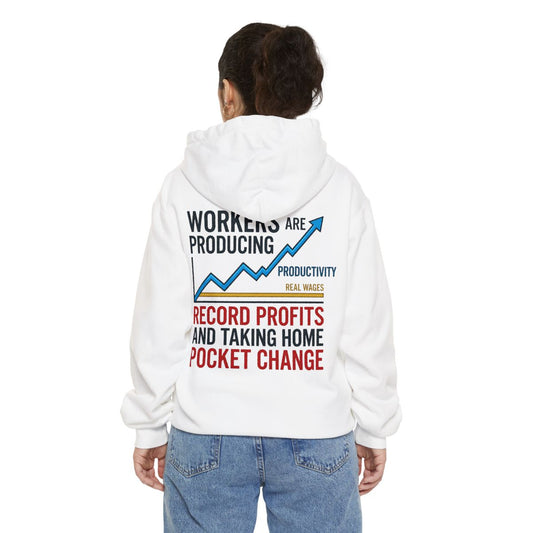 Color: White | Protest Series - Share The Value Garment-Dyed Hoodie