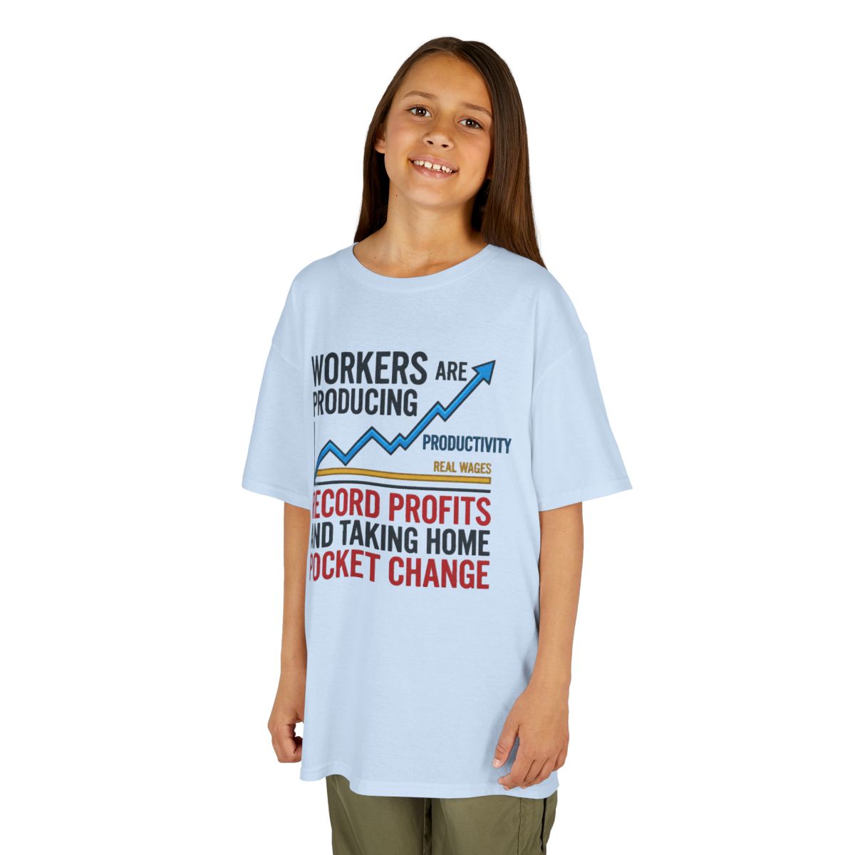 Color: Light Blue | Protest Series - Share The Value Kids Tee