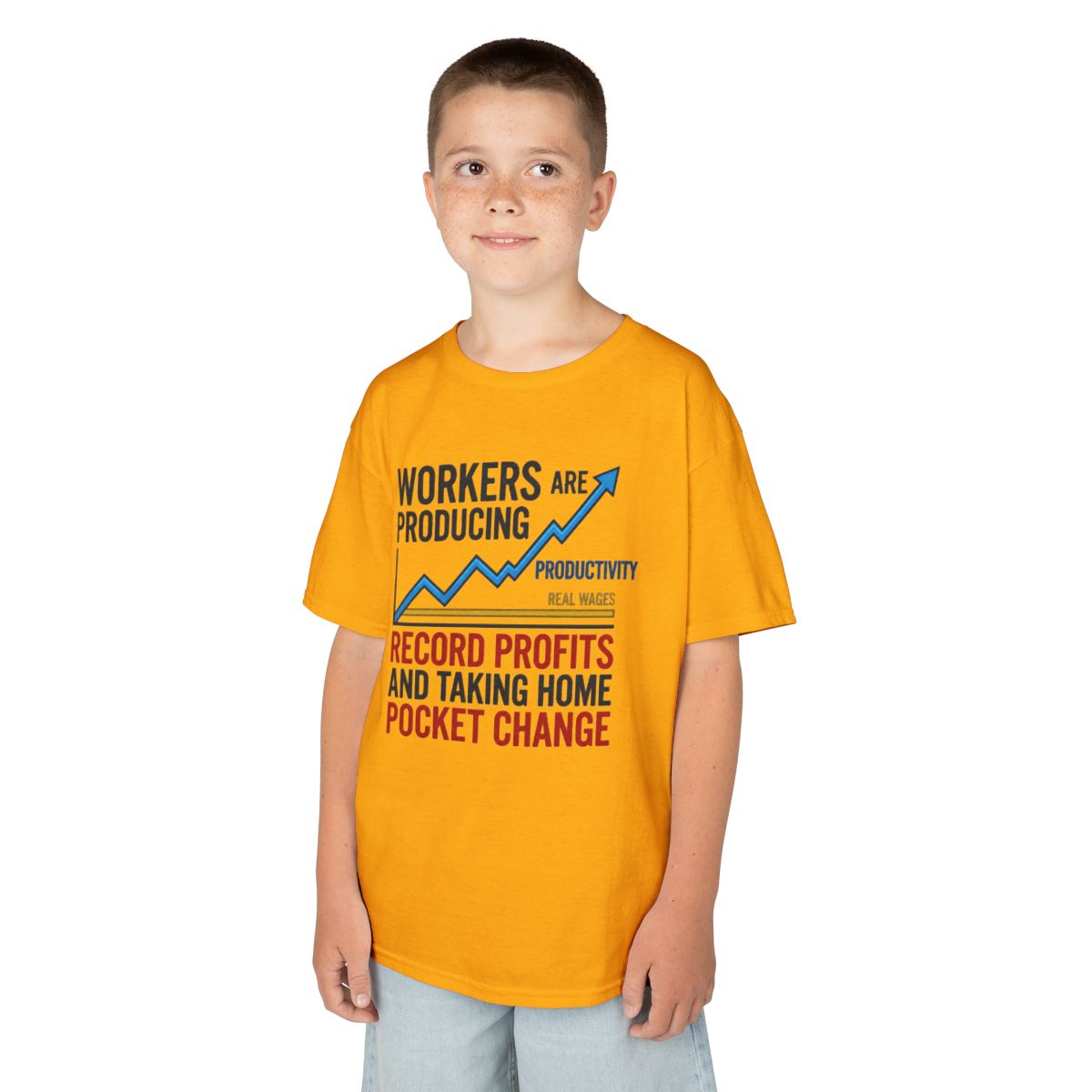 Color: Gold | Protest Series - Share The Value Kids Tee