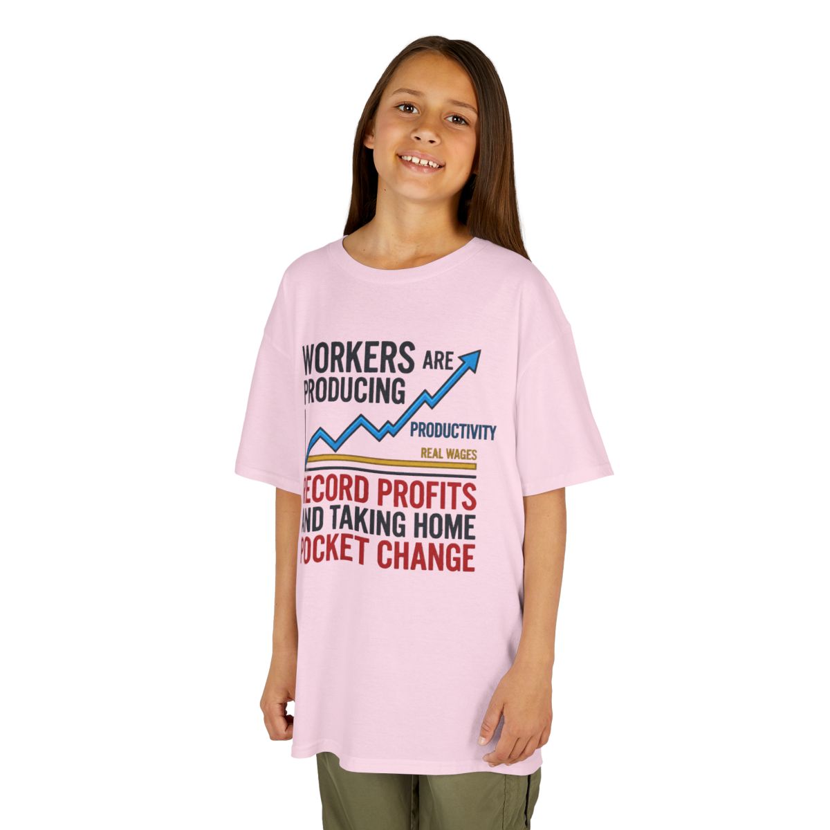 Color: Light Pink | Protest Series - Share The Value Kids Tee