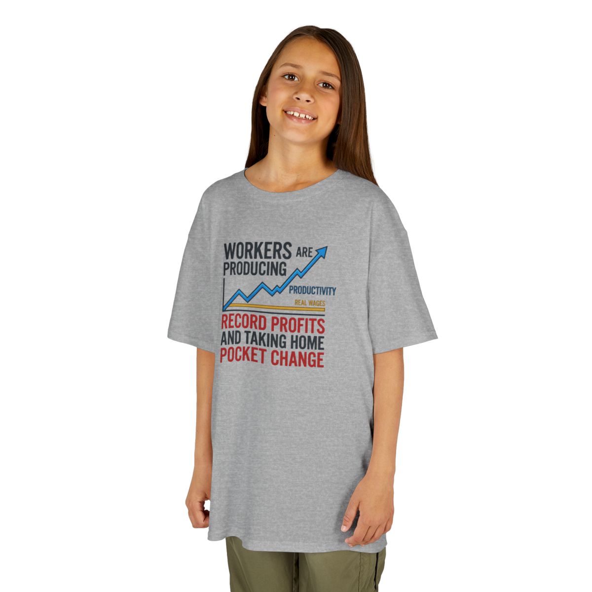 Color: Sport Grey | Protest Series - Share The Value Kids Tee